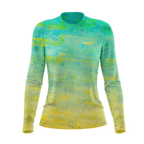Seatec Women's Mahi Crew Performance Shirt – Lightweight, moisture-wicking fishing shirt for active outdoor use with UPF sun protection