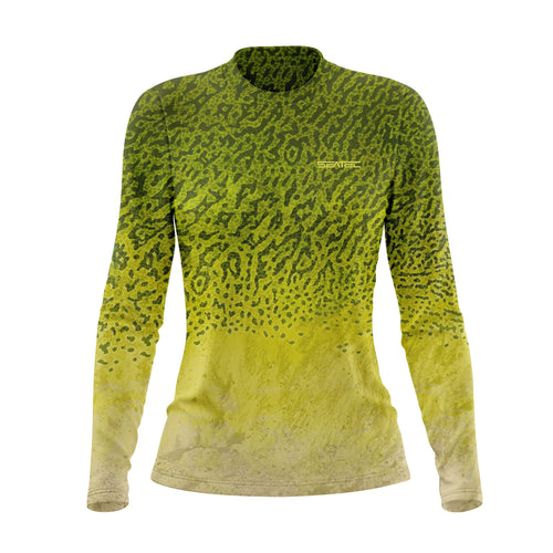 Seatec Women's Moray Eel Crew Performance Shirt – Lightweight, moisture-wicking fishing shirt for active outdoor use with UPF sun protection