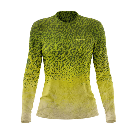 Seatec Women's Moray Eel Crew Performance Shirt – Lightweight, moisture-wicking fishing shirt for active outdoor use with UPF sun protection