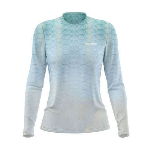 Seatec Women's Tarpon Crew Performance Shirt – Lightweight, moisture-wicking fishing shirt for active outdoor use with UPF sun protection