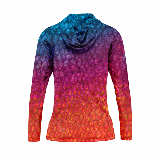 Seatec Women's Arowana Hooded Performance Shirt – Lightweight, moisture-wicking fishing shirt for active outdoor use with UPF sun protection