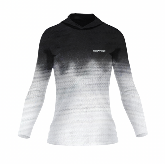 Seatec Women's Bonefish Hooded Performance Shirt – Lightweight, moisture-wicking fishing shirt for active outdoor use with UPF sun protection