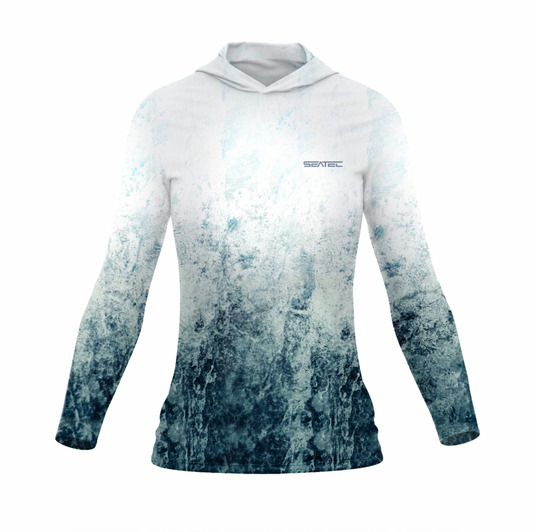 Seatec Women's Breakers Hooded Performance Shirt – Lightweight, moisture-wicking fishing shirt for active outdoor use with UPF sun protection