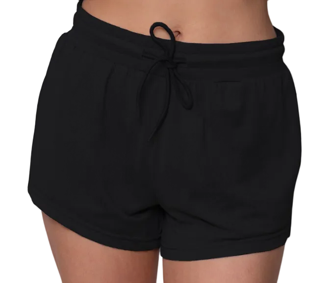 seatec womens ziggy lounge short soft stretch casual shorts with drawcord waistband