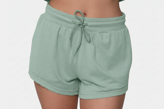 seatec womens ziggy lounge short soft stretch casual shorts with drawcord waistband