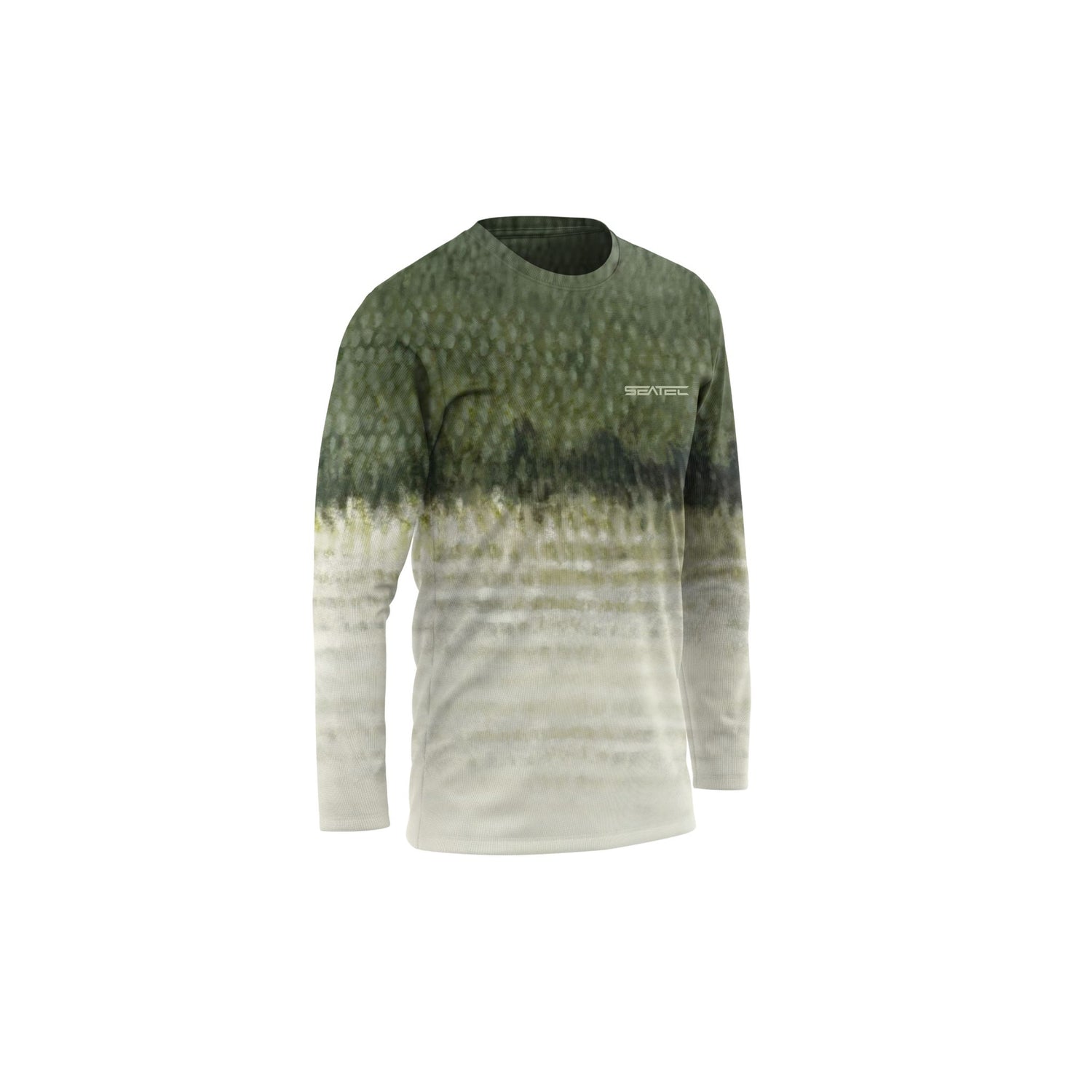 Seatec Youth Bass Crew Performance Shirt – Lightweight, moisture-wicking fishing shirt for active outdoor use with UPF sun protection