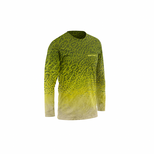 Seatec Youth Moray Eel Crew Performance Shirt – Lightweight, moisture-wicking fishing shirt for active outdoor use with UPF sun protection