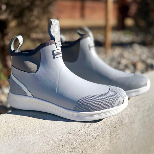 Seatec Elite waterproof ankle deck boot with flexible molded sole and neoprene lining for all-day comfort and marine performance