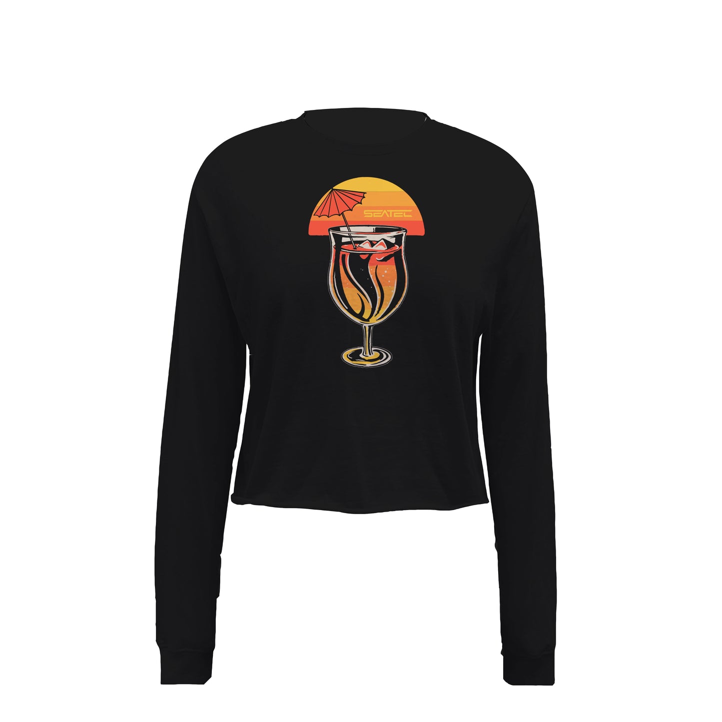 sunrise long sleeve crop top for womens