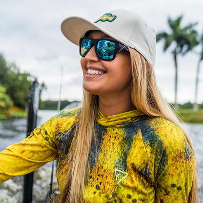 fishing peacock bass performance hat for girls