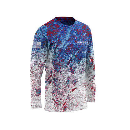Patriot Men's Crew Performance Shirt – Lightweight, moisture-wicking fishing shirt for active outdoor use with UPF sun protection