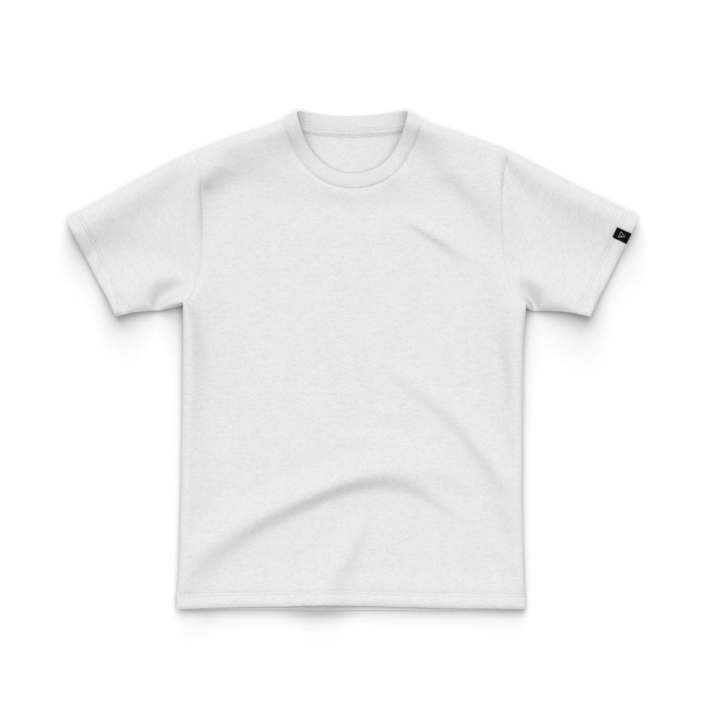 Titanium White Men's Crew Performance Short Sleeve Shirt – Lightweight, moisture-wicking fishing shirt for active outdoor use with UPF sun protection